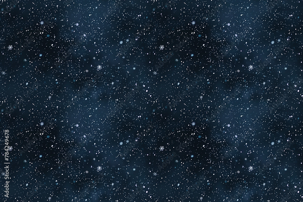 Starry night sky in a seamless pattern