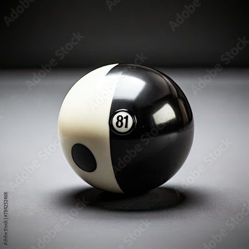 snooker  black billiard ball in white space,,