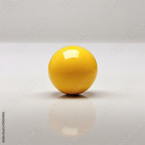 snooker yellow billiard ball in white space