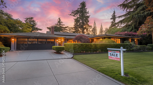 a beautiful Asian Style mid century single family home with mature trees in a upper scale neighborhood with professional looking a real estate agent