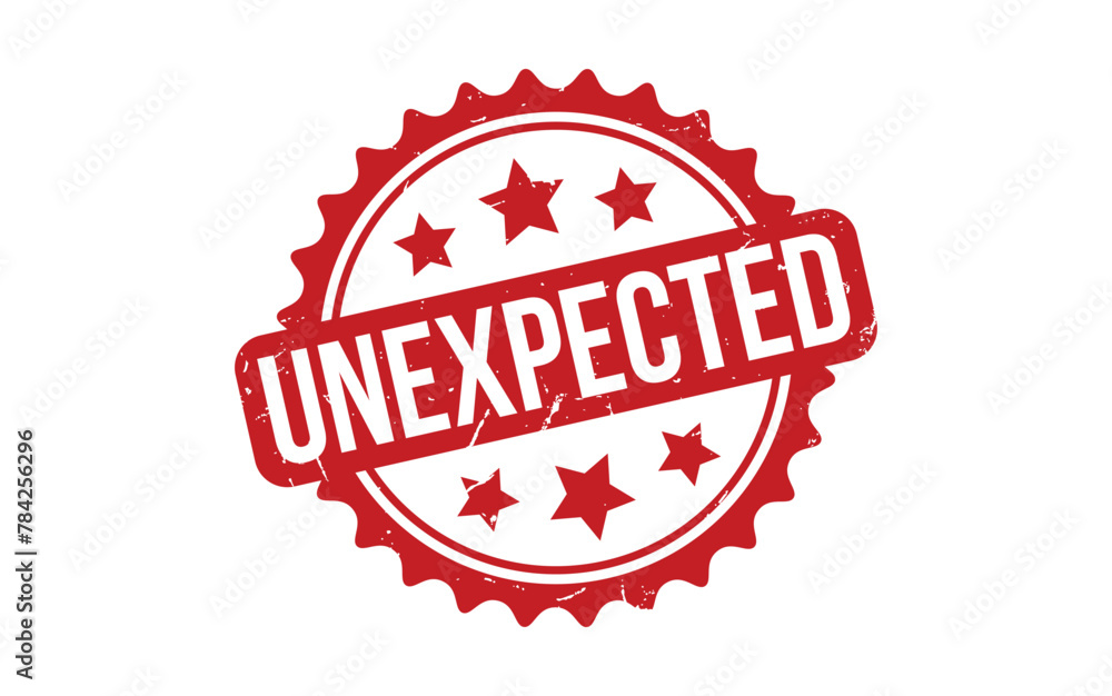 Obraz premium Red Unexpected Rubber Stamp Seal Vector