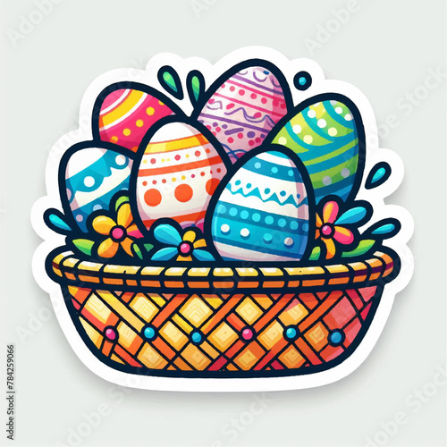 Paner easter sticker illustration