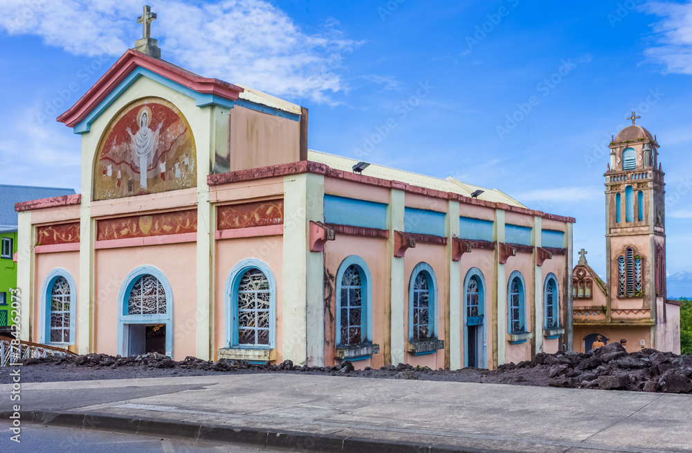 Église Notre-Dame des Laves, Piton Sainte-Rose , île de la Réunion 