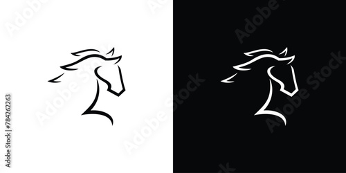Creative Horse Logo. Horse Head Logo Icon Symbol Vector Design Inspiration.