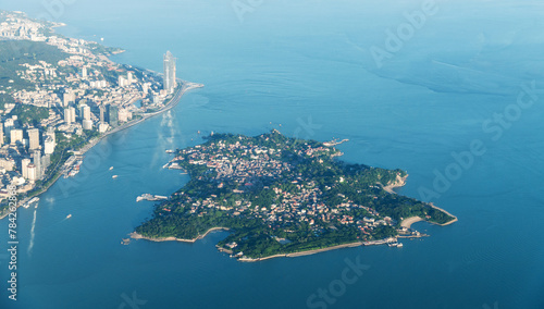 Aerial view of Gulangyu Island in Xiamen photo