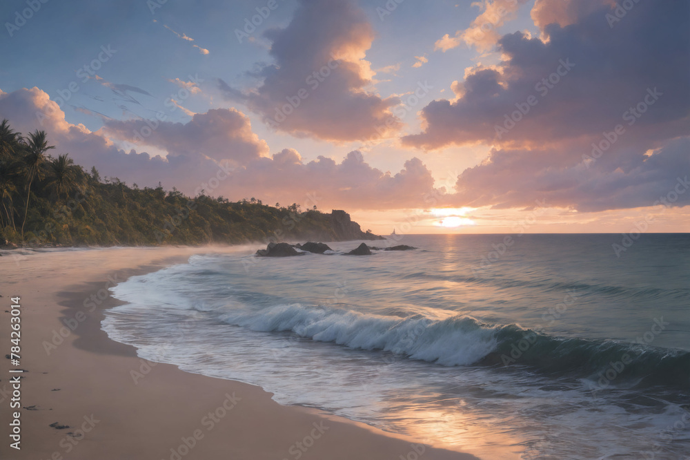 Obraz premium sunset on the beach