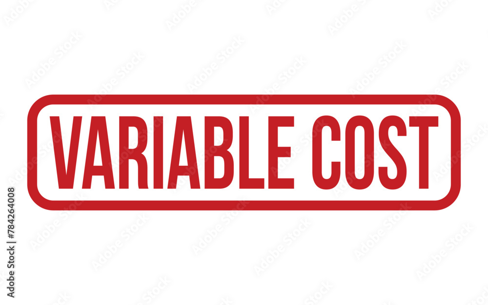 Red Variable Cost Rubber Stamp Seal Vector Red Variable Cost Rubber Stamp Seal Vector