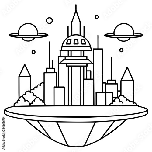        Future city vector illustration.
