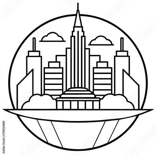        Future city vector illustration.
