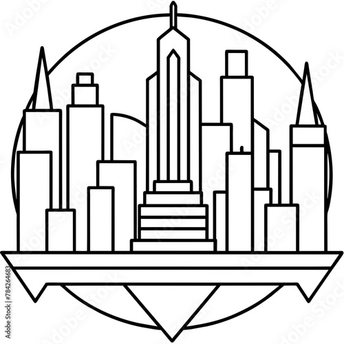        Future city vector illustration.
