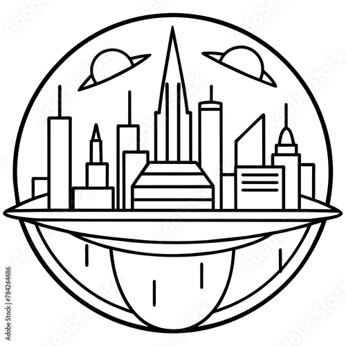        Future city vector illustration.
