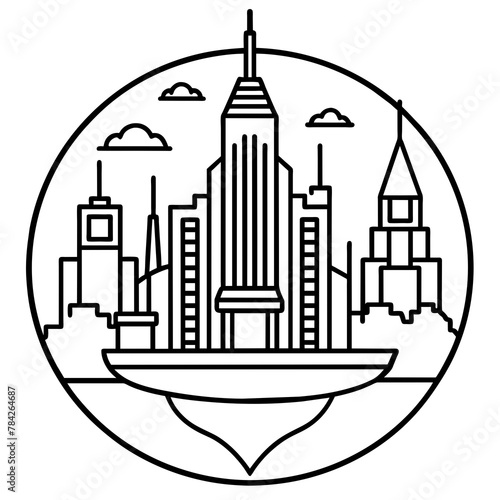        Future city vector illustration.
