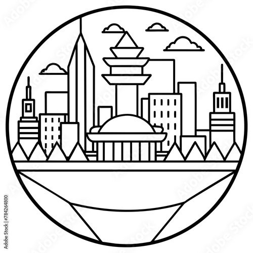        Future city vector illustration.
