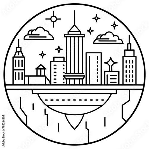        Future city vector illustration.
