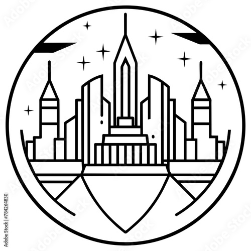        Future city vector illustration.
