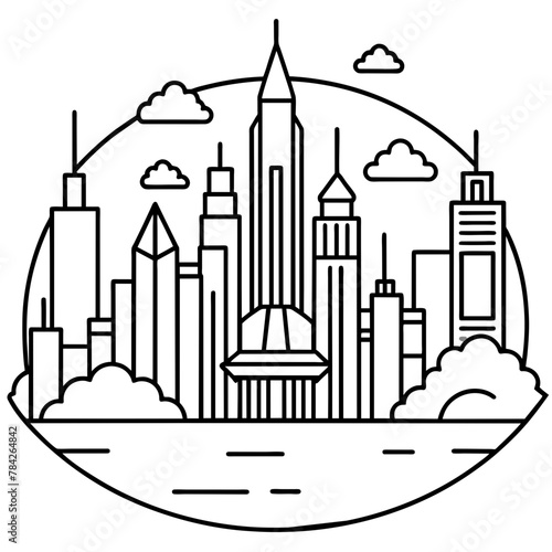        Future city vector illustration.
