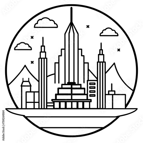        Future city vector illustration.
