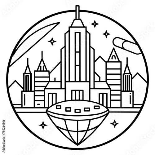        Future city vector illustration.
