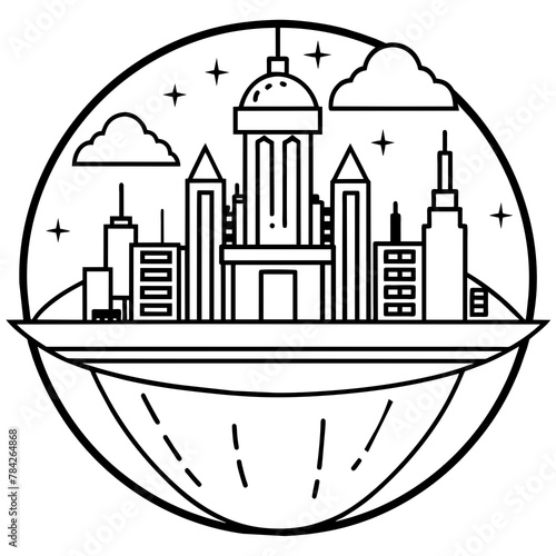        Future city vector illustration.
