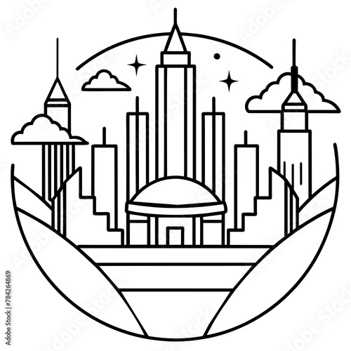        Future city vector illustration.
