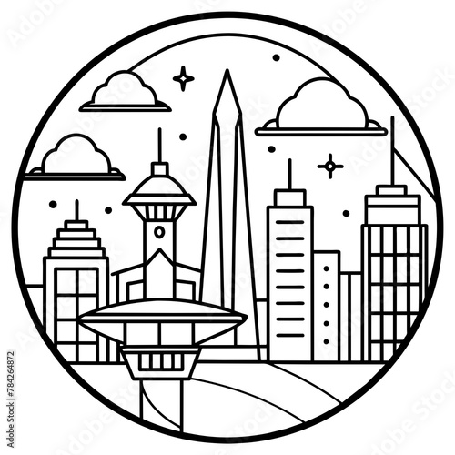        Future city vector illustration.

