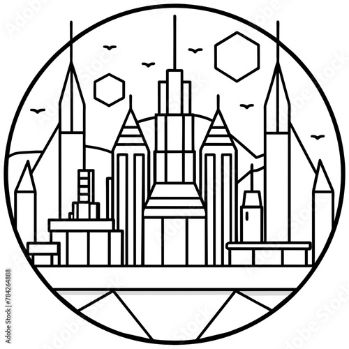        Future city vector illustration.
