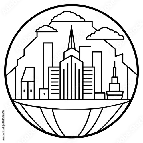        Future city vector illustration.
