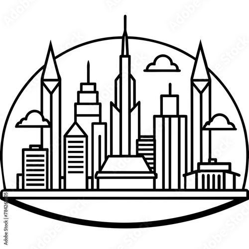        Future city vector illustration.
