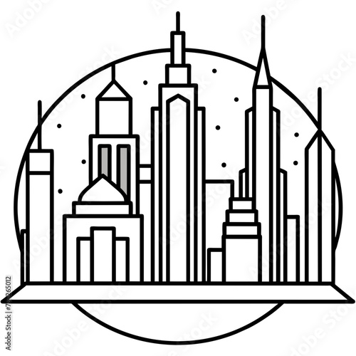        Future city vector illustration.
