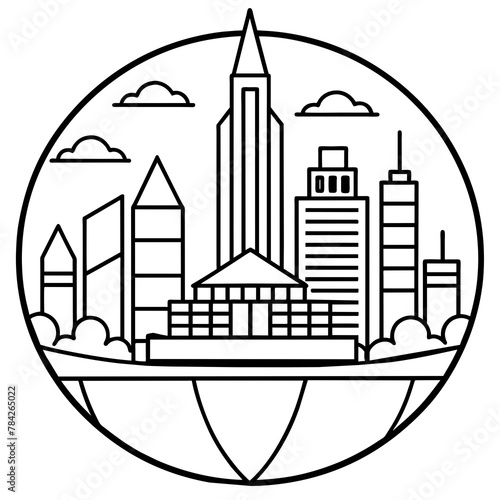        Future city vector illustration.
