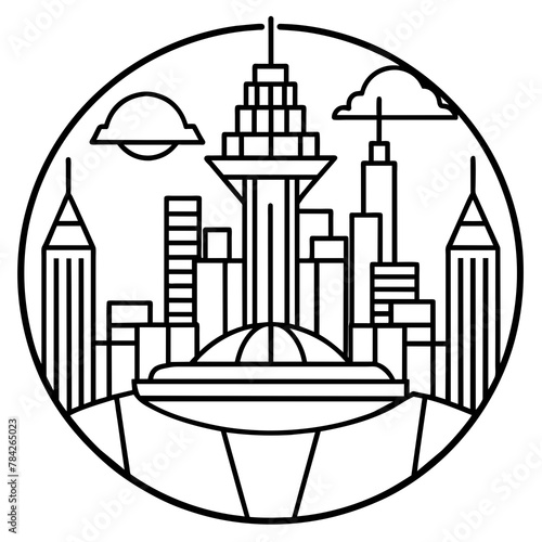        Future city vector illustration.
