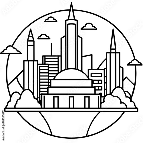        Future city vector illustration.
