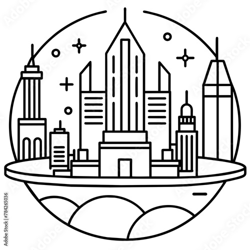        Future city vector illustration.
