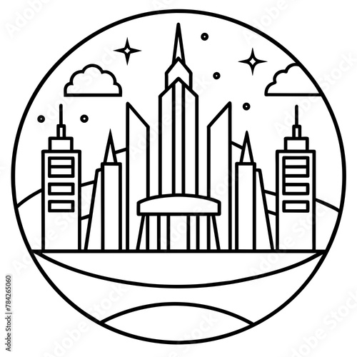        Future city vector illustration.

