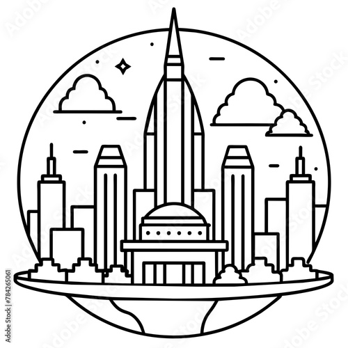        Future city vector illustration.
