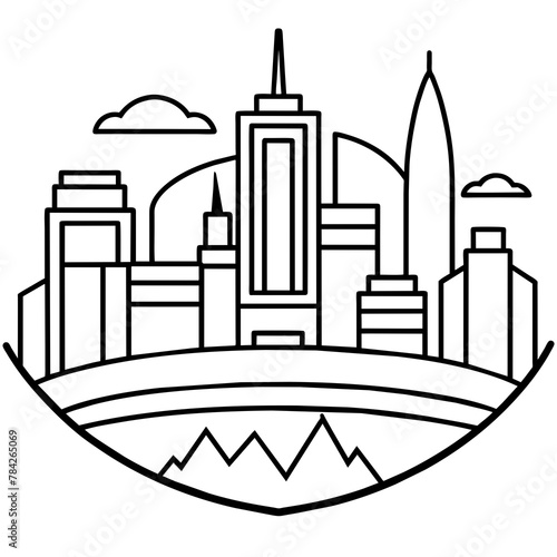        Future city vector illustration.
