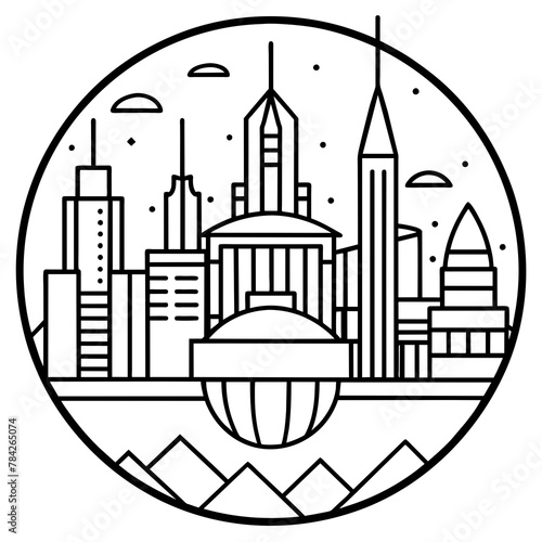        Future city vector illustration.
