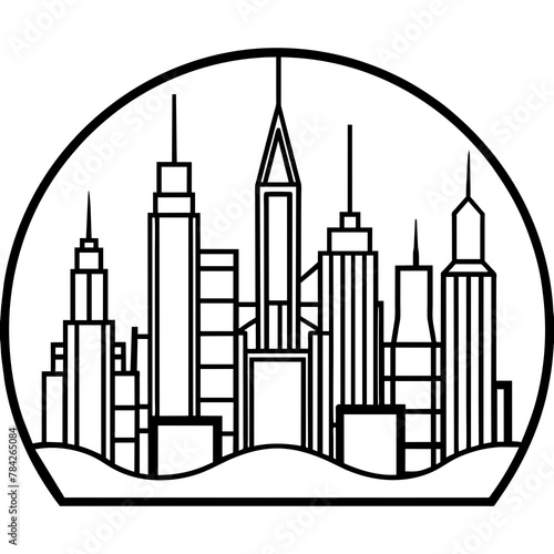        Future city vector illustration.
