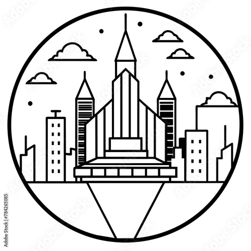        Future city vector illustration.
