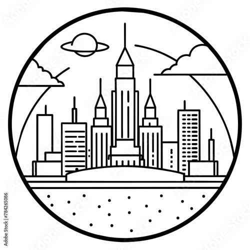        Future city vector illustration.
