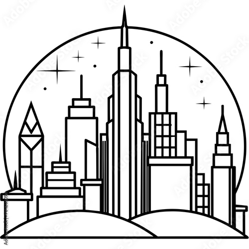        Future city vector illustration.
