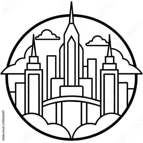        Future city vector illustration.
