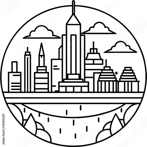  Future city vector illustration.

