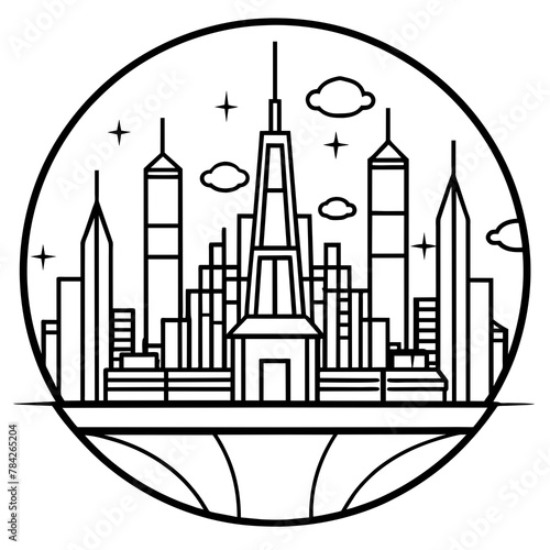  Future city vector illustration.

