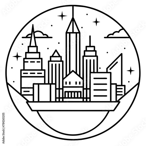  Future city vector illustration.

