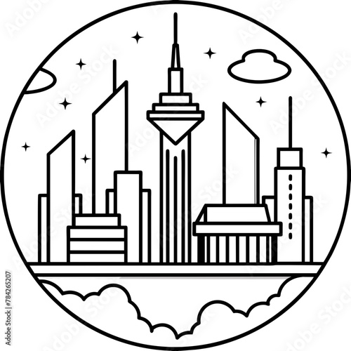  Future city vector illustration.

