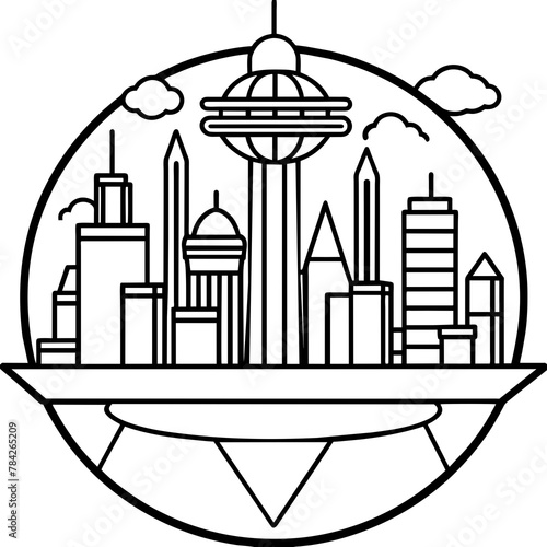 Future city vector illustration.

