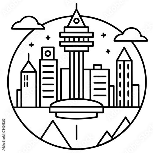  Future city vector illustration.

