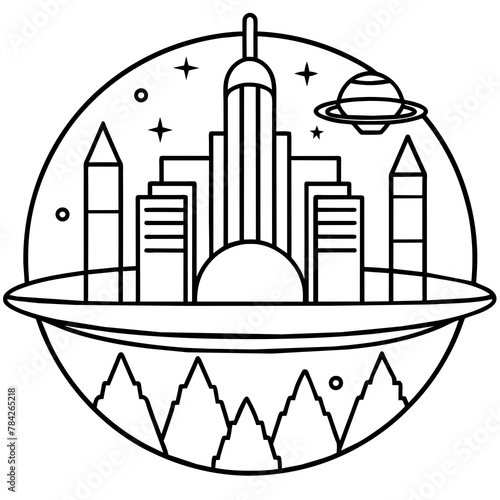  Future city vector illustration.


