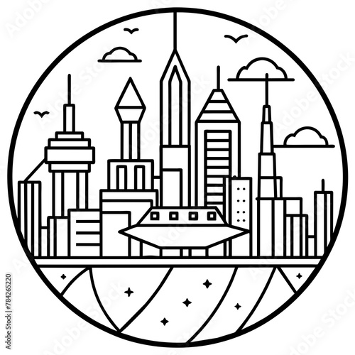  Future city vector illustration.

